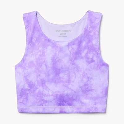 Soutien-gorge sport imprimé à découpe, filles - BLEU PERVENCHE