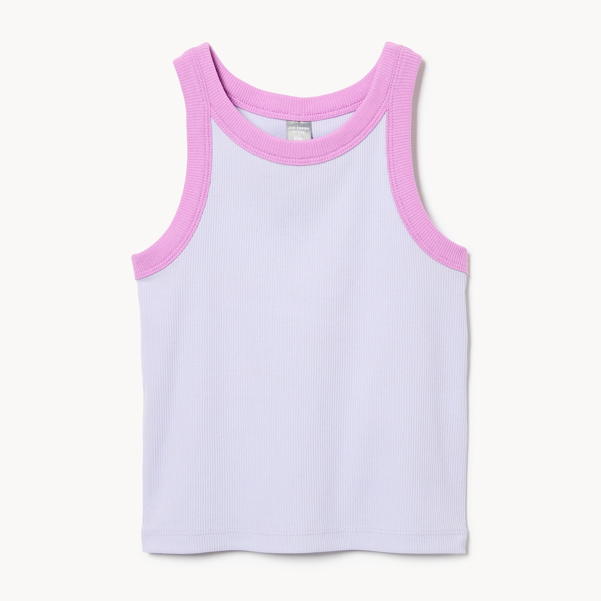 Kid Girls' Cotton Rib Active Tank - Light Lilac