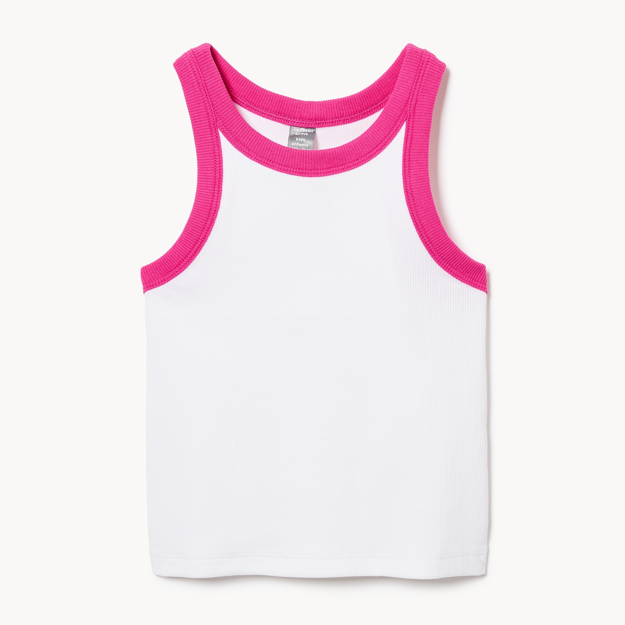 Cami sport côtelé en coton pour filles