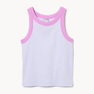 Kid Girls' Cotton Rib Active Tank - Light Lilac