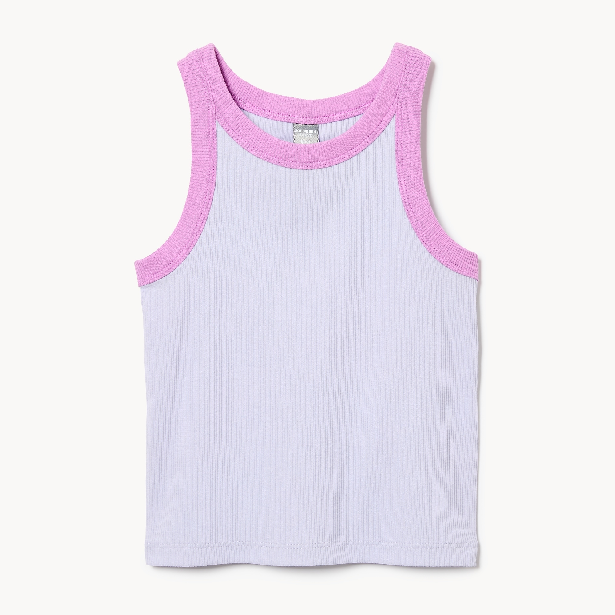 Cami sport côtelé en coton pour filles