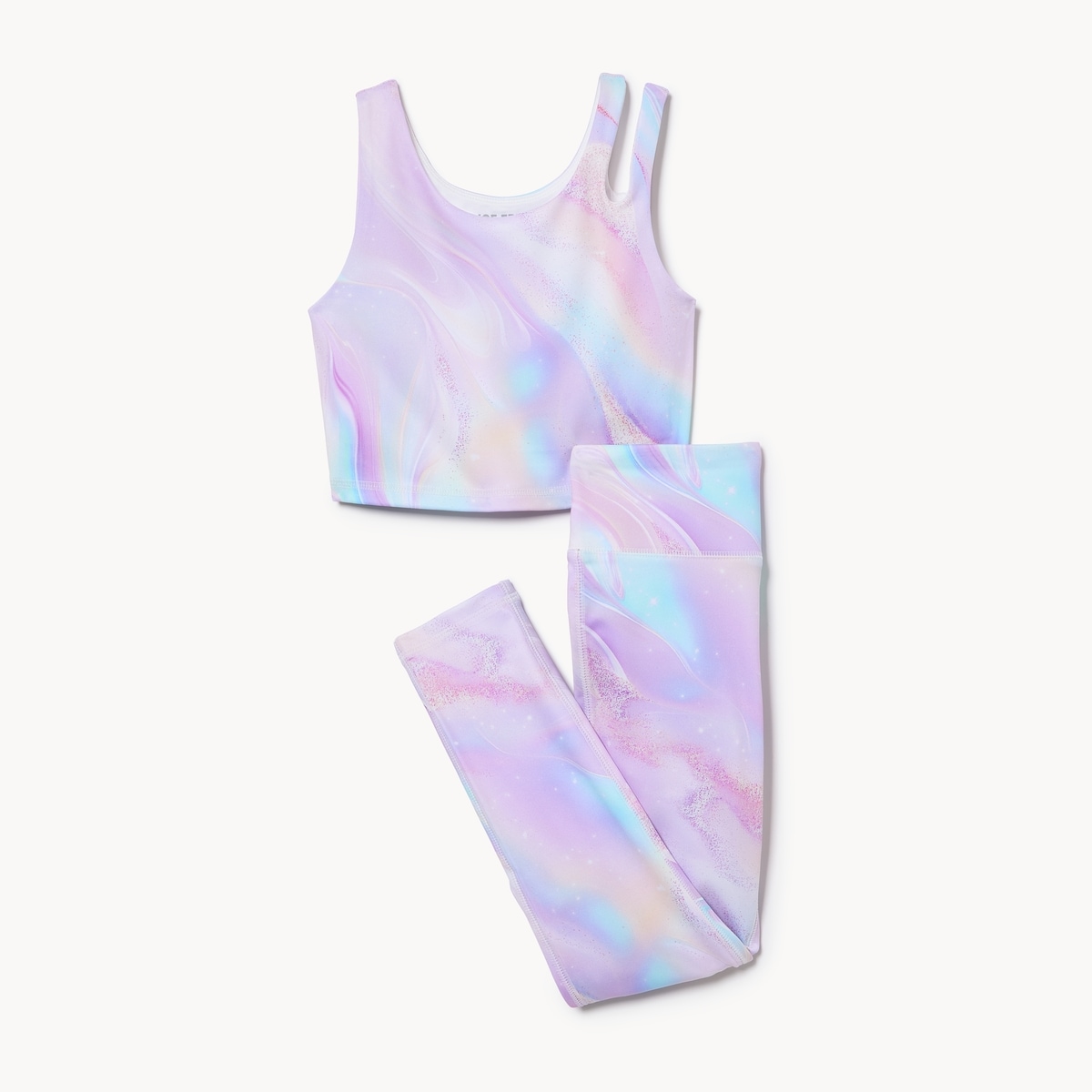 Kid Girls' Active Sports Bra and Legging Set - Light Lilac