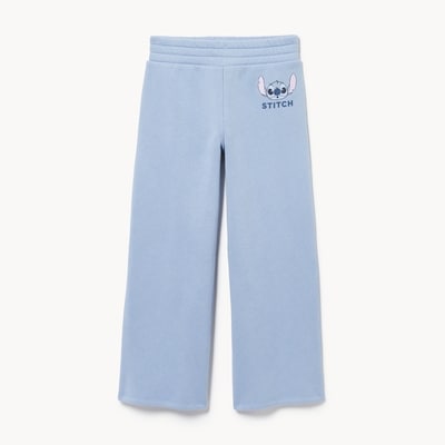 Pantalon à jambe large Stitch Disney pour filles - Bleu