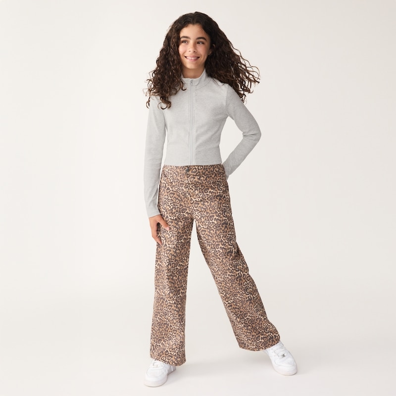 Tween Girls' Zip Up Long Sleeve Top