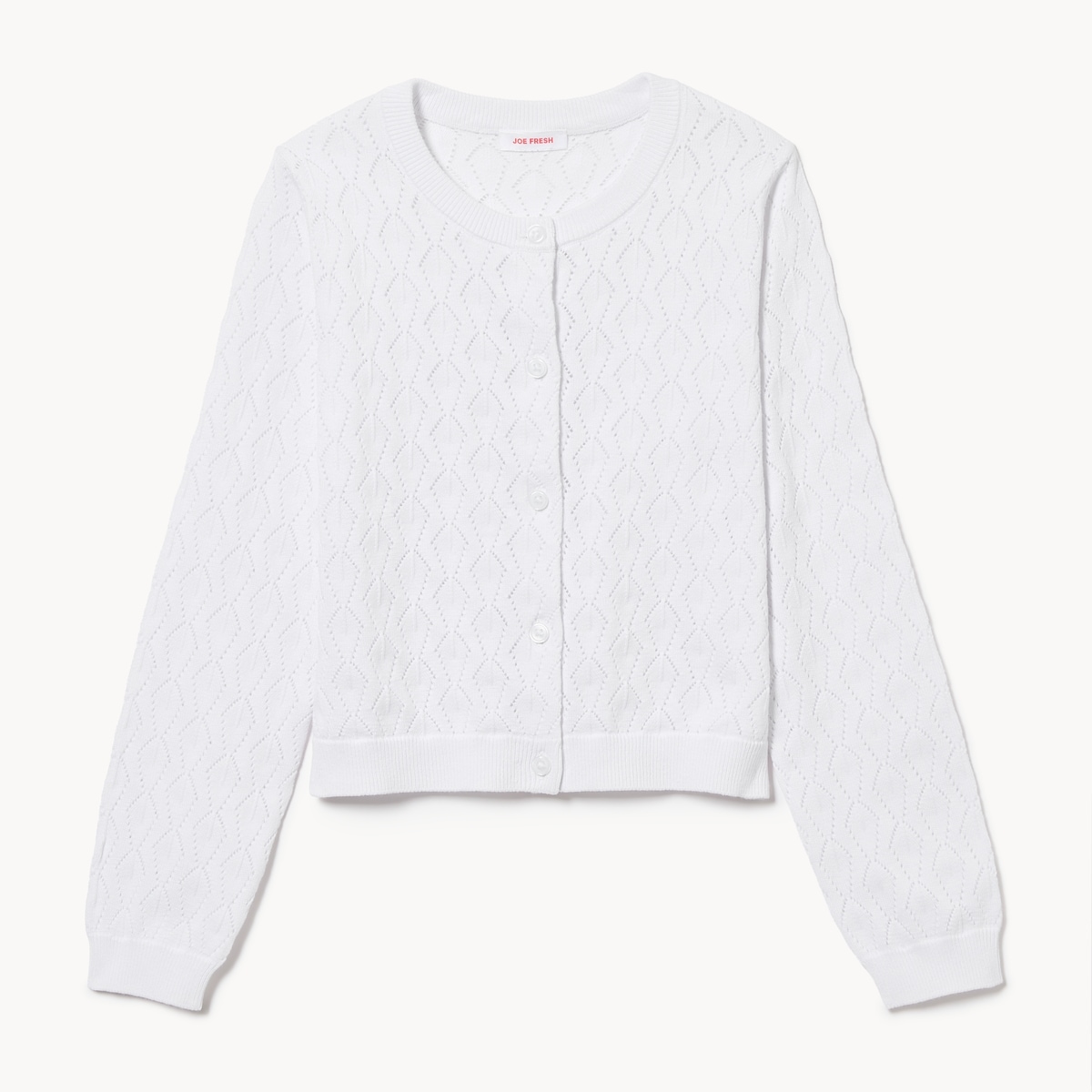 Cardigan en mailles pointelle pour filles