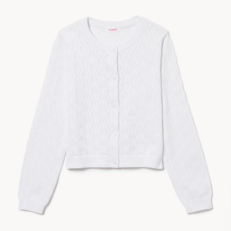 Kid Girls' Pointelle Cardigan