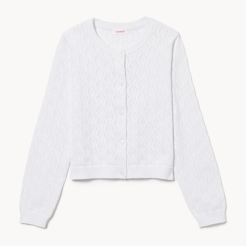 Kid Girls' Pointelle Cardigan