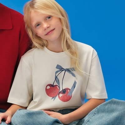 Kid Oversized Graphic T-Shirt - Off White