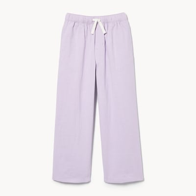 Pantalon à jambe large pour filles - Lilas Pastel