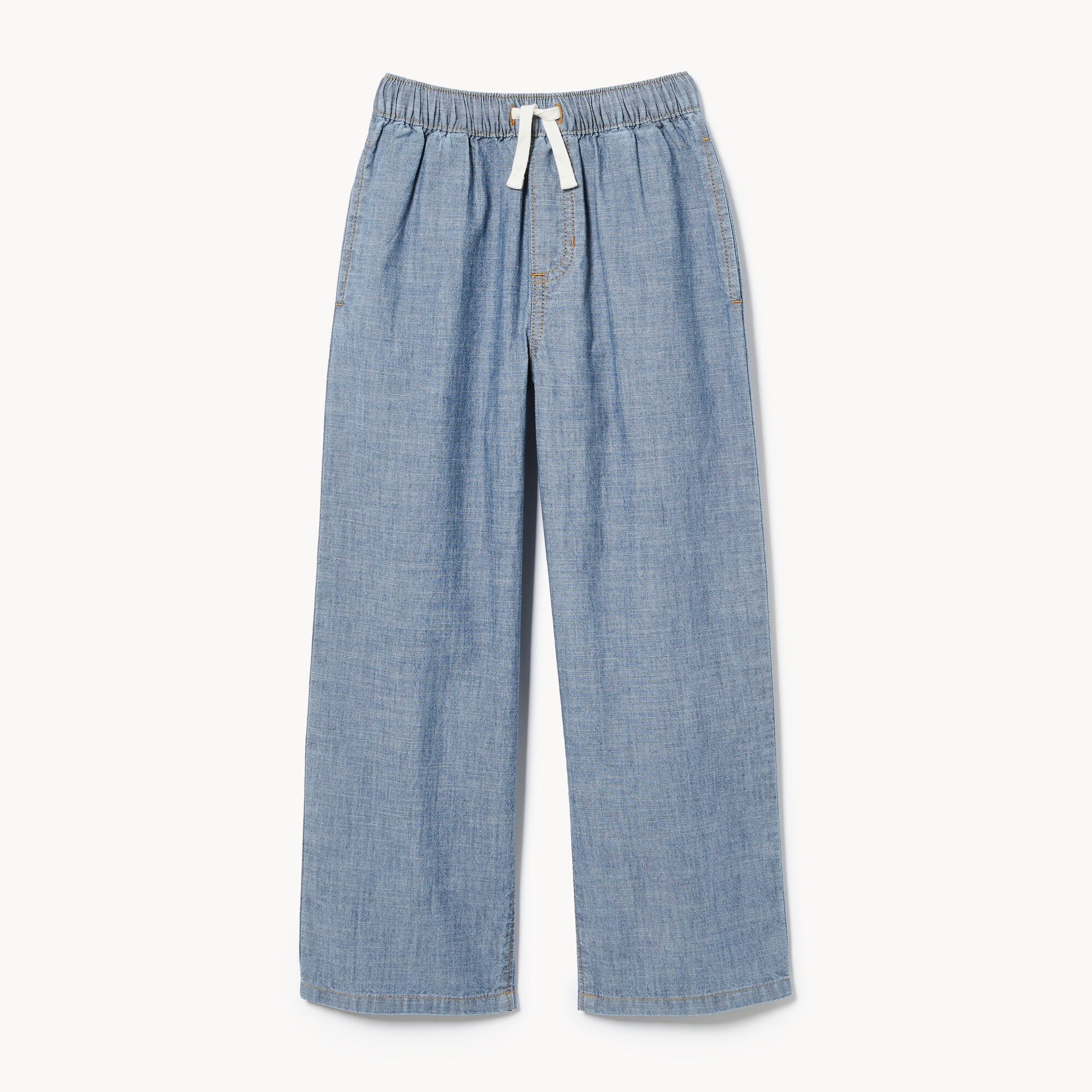 Pantalon à jambe large en chambray pour filles