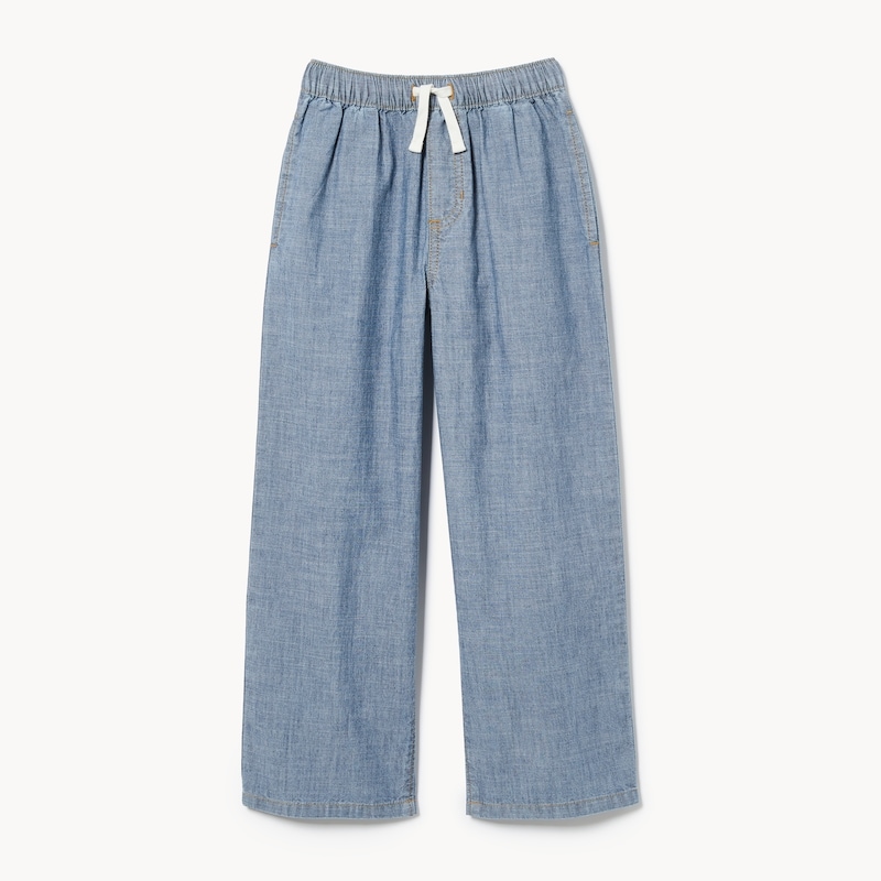 Kid Girls' Chambray Wide Leg Pant