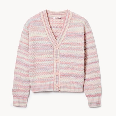 Kid Girls' Printed Cardigan - Cream