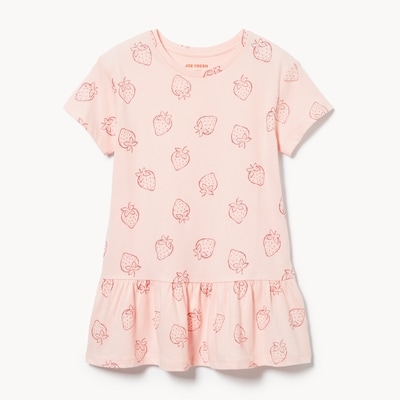 Robe imprimée pour filles - Rose