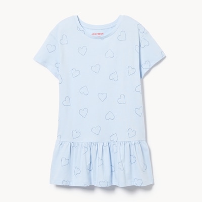 Robe imprimée pour filles - Bleu pâle