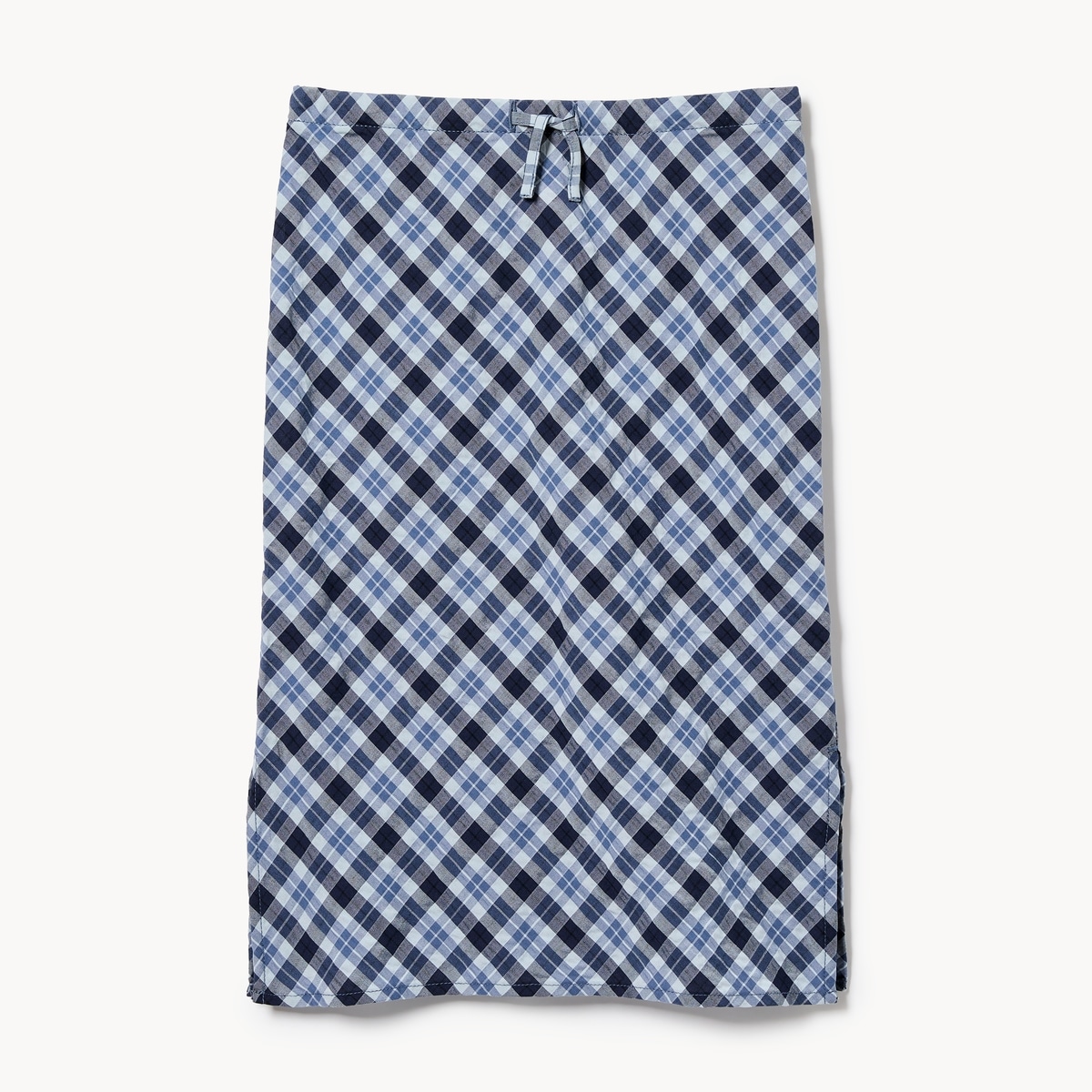 Tween Girls' Plaid Midi Skirt - Light Navy