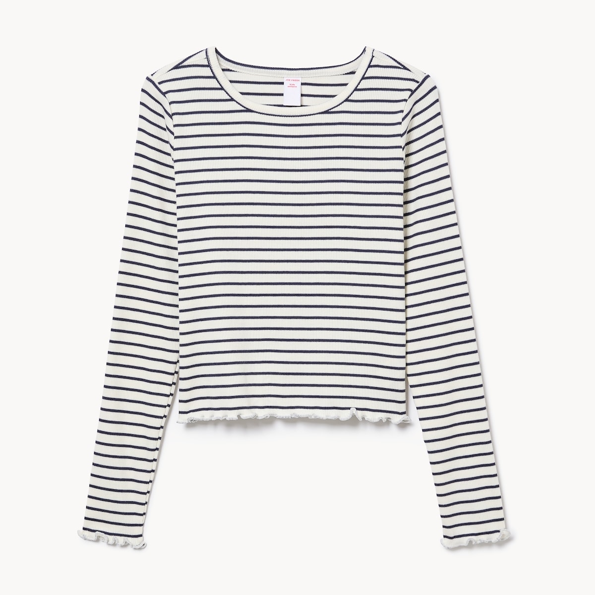 Kid Girls' Ribbed Long Sleeve - Dark Navy