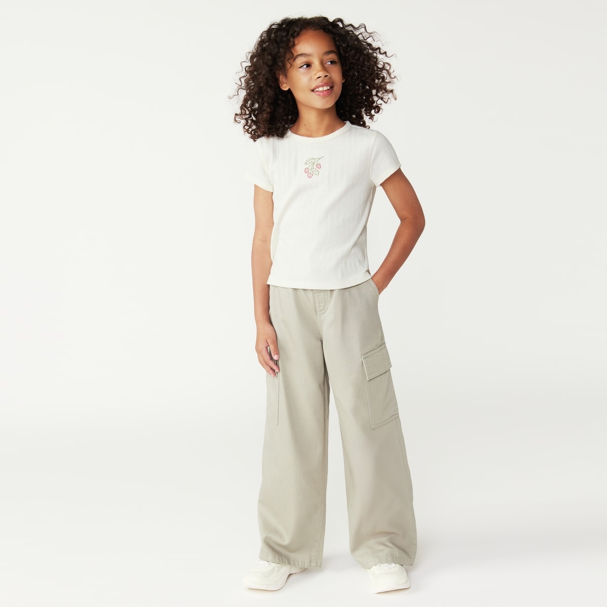 Kid Girls' Embroidered Graphic T-Shirt