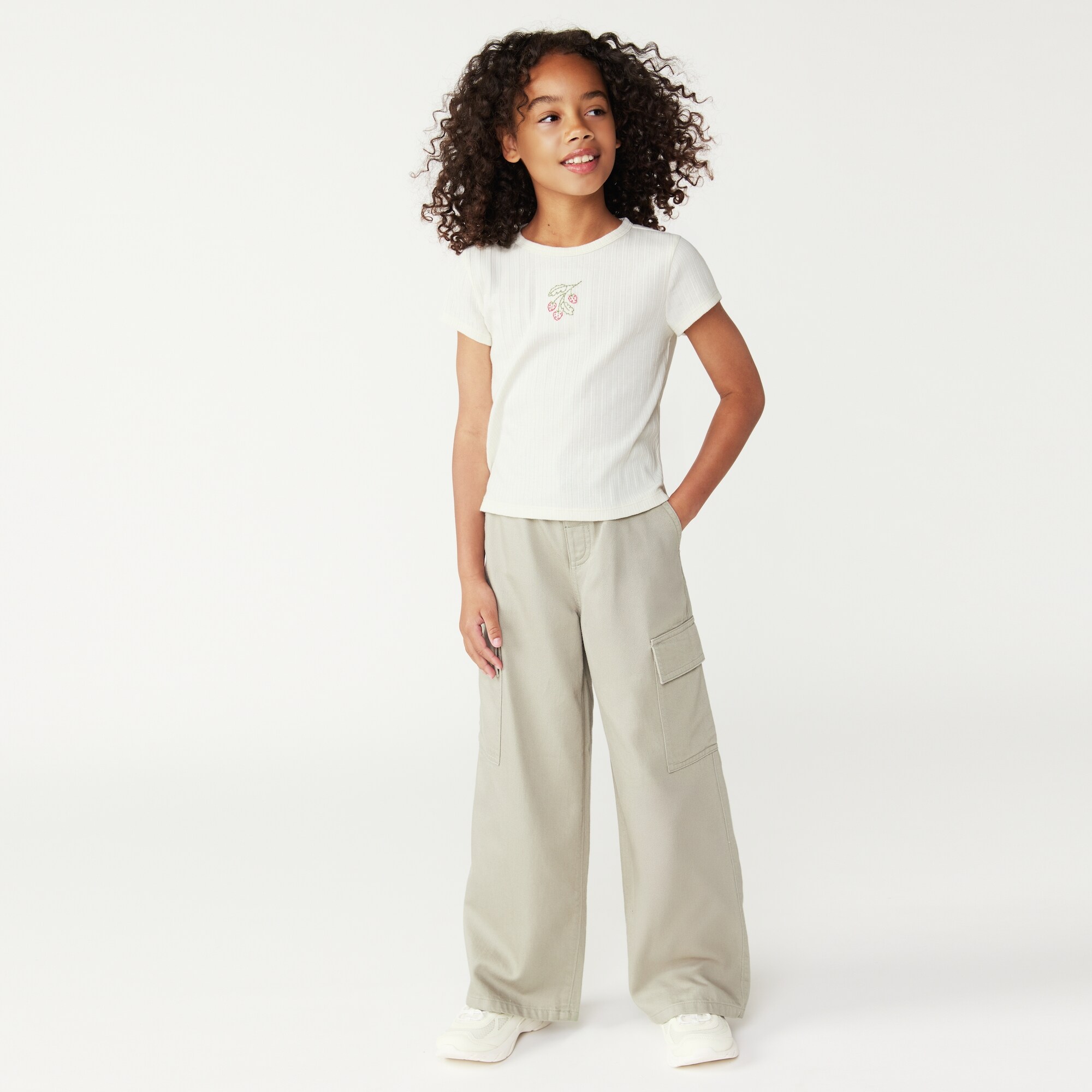 T-shirt brodé imprimé pour filles