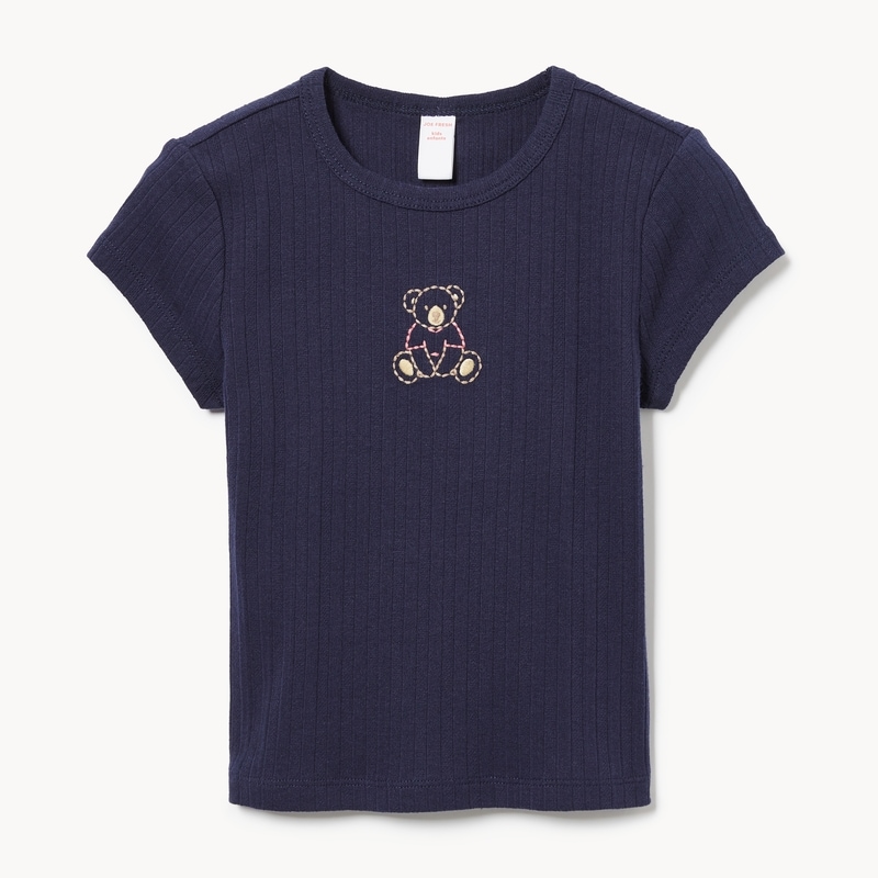 Kid Girls' Embroidered Graphic T-Shirt