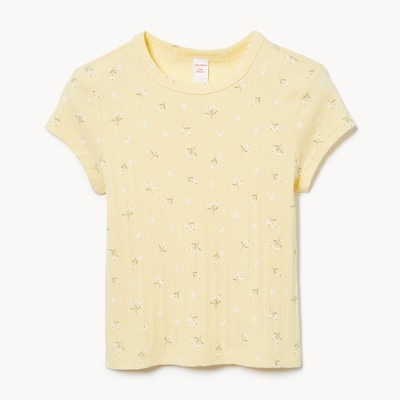 Kid Girls' Printed T-Shirt - Light Yellow