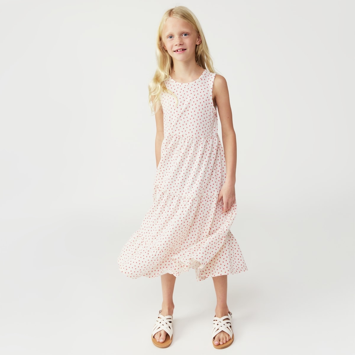 Kid Girls' Printed Knit Dress - Off White