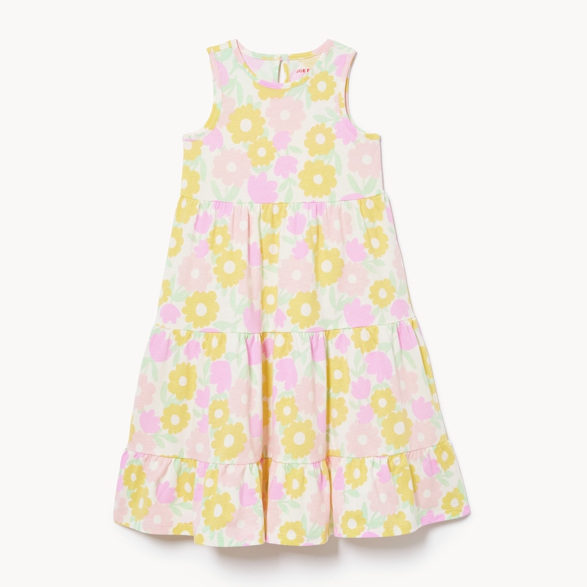 Kid Girls' Printed Knit Dress - Dusty Yellow