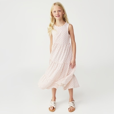 Robe en tricot imprimée pour filles - Blanc Cassé