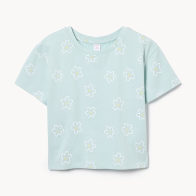 Kid Girls' Crinkled Jersey T-Shirt - Powder Blue
