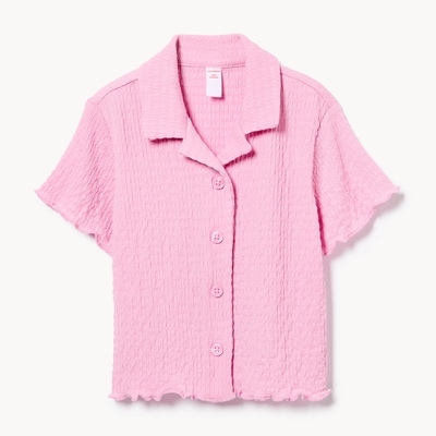 Joe Fresh Haut boutonné en jersey froissé pour filles 1 ea, 19,00 $/1ch
