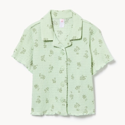 Joe Fresh Kid Girls' Crinkled Jersey Button-Up 1 ea, $19.00/1ea