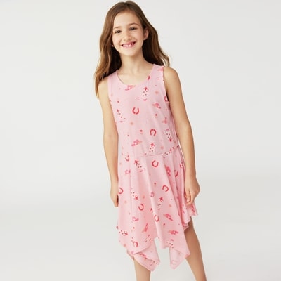 Joe Fresh Kid Girls' Printed Handkerchief Hem Dress 1 ea, $19.00/1ea