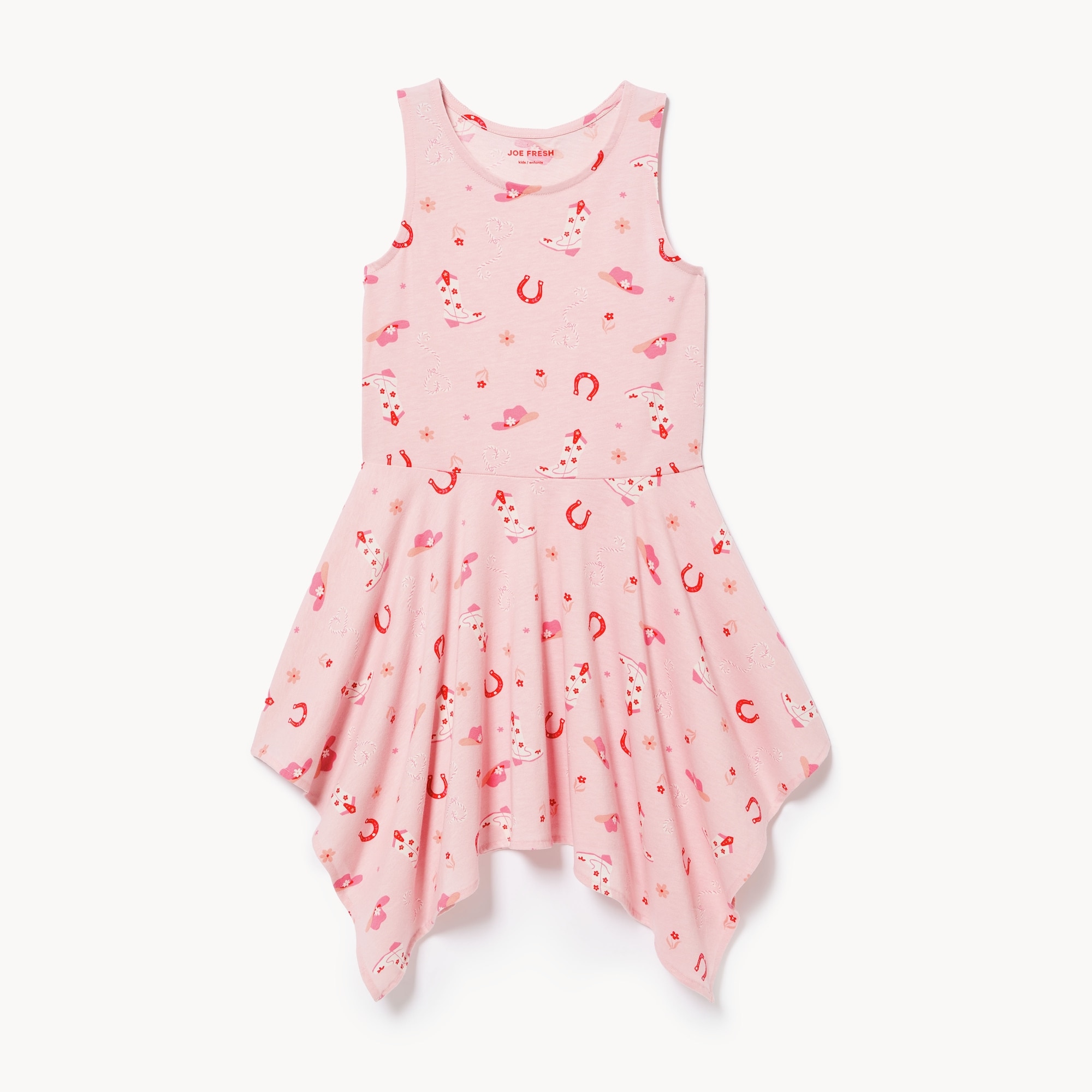 Kid Girls' Printed Handkerchief Hem Dress