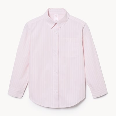 Tween Girls' Striped Button-Up Shirt - Pale Pink