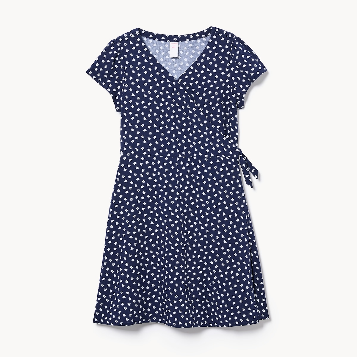 Tween Girls' Printed Wrap Dress - Navy