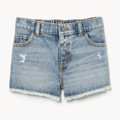 Tween Girls' Distressed Denim Short - Medium Wash