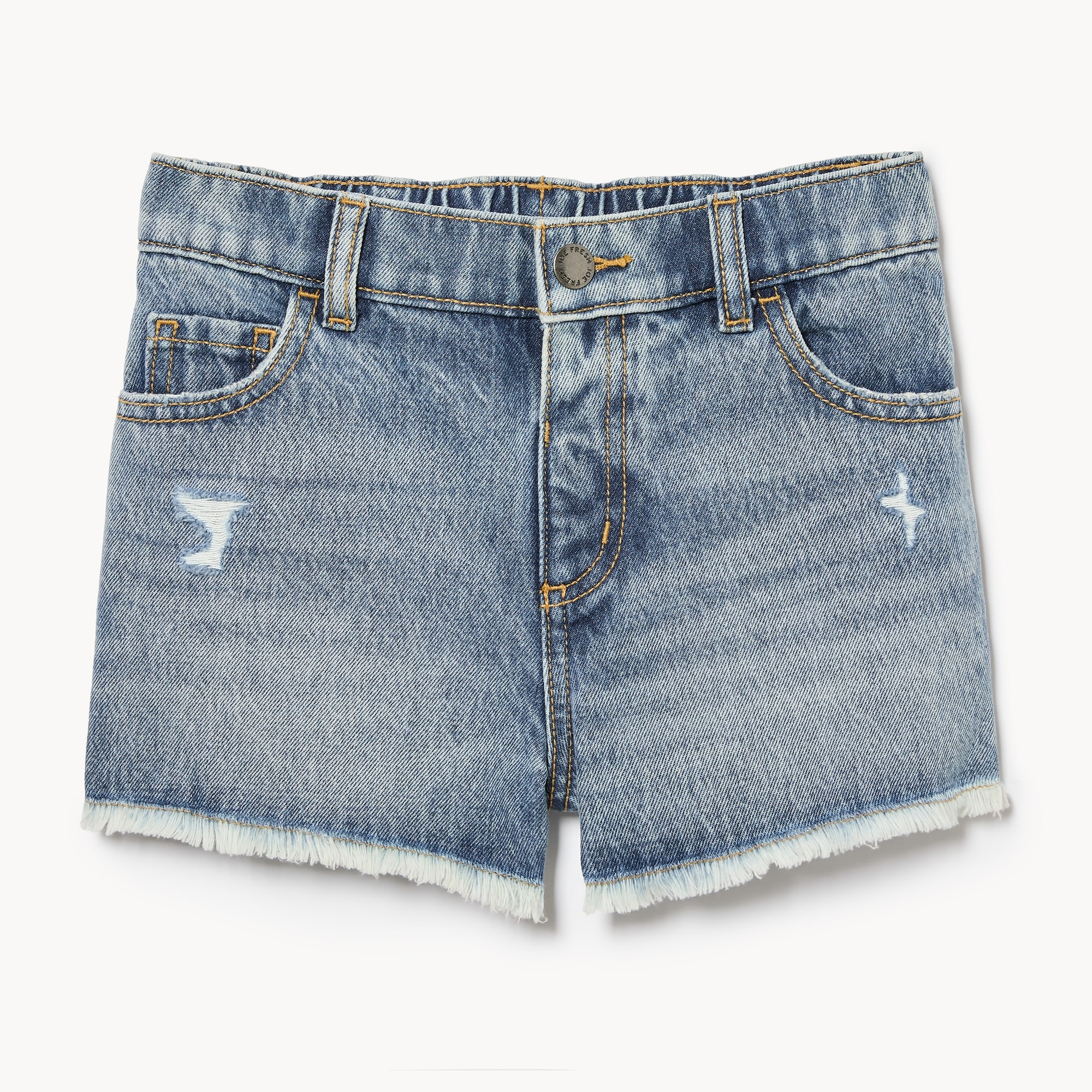 Short en denim d’aspect usé, préadolescentes