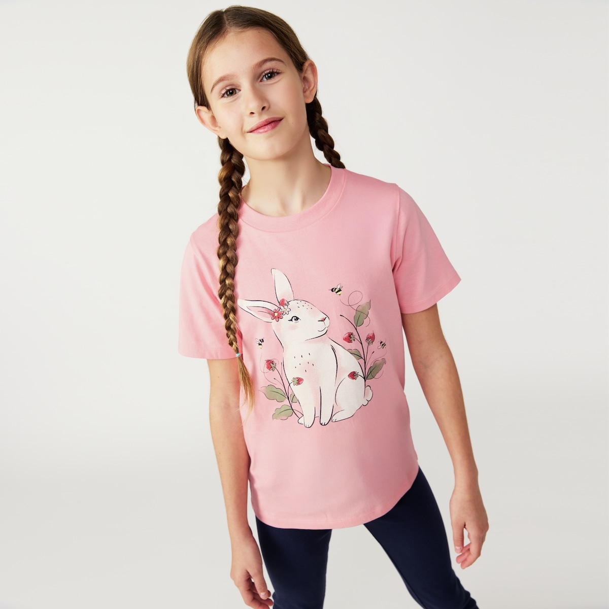 Kid Graphic T-Shirt - Light Pink
