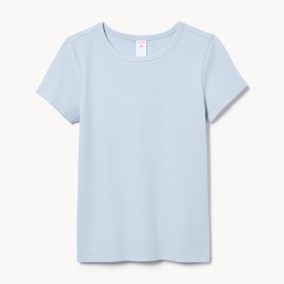 T-shirt côtelé pour filles - Bleu pâle