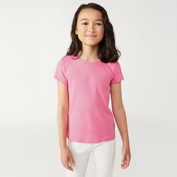 Joe Fresh T-shirt côtelé pour filles 1 ea, 12,00 $/1ch