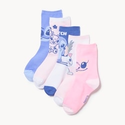 Joe Fresh Kid Girls' Disney Stitch 5-Pack Crew Socks 1 ea, $12.00/1ea