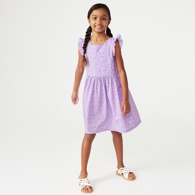 Robe imprimée pour filles - Lilas Pastel
