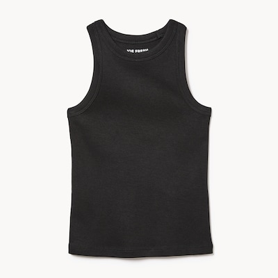 Kid Girls' Ribbed Tank Top  - JF Black