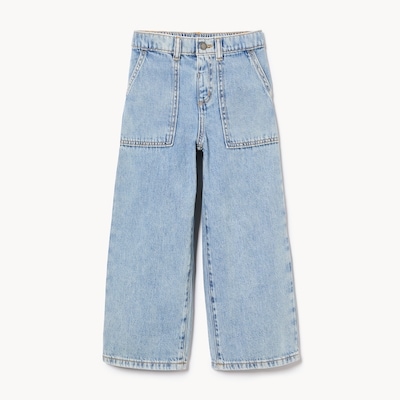 Jean à jambe large pour filles - Rétro Pâle