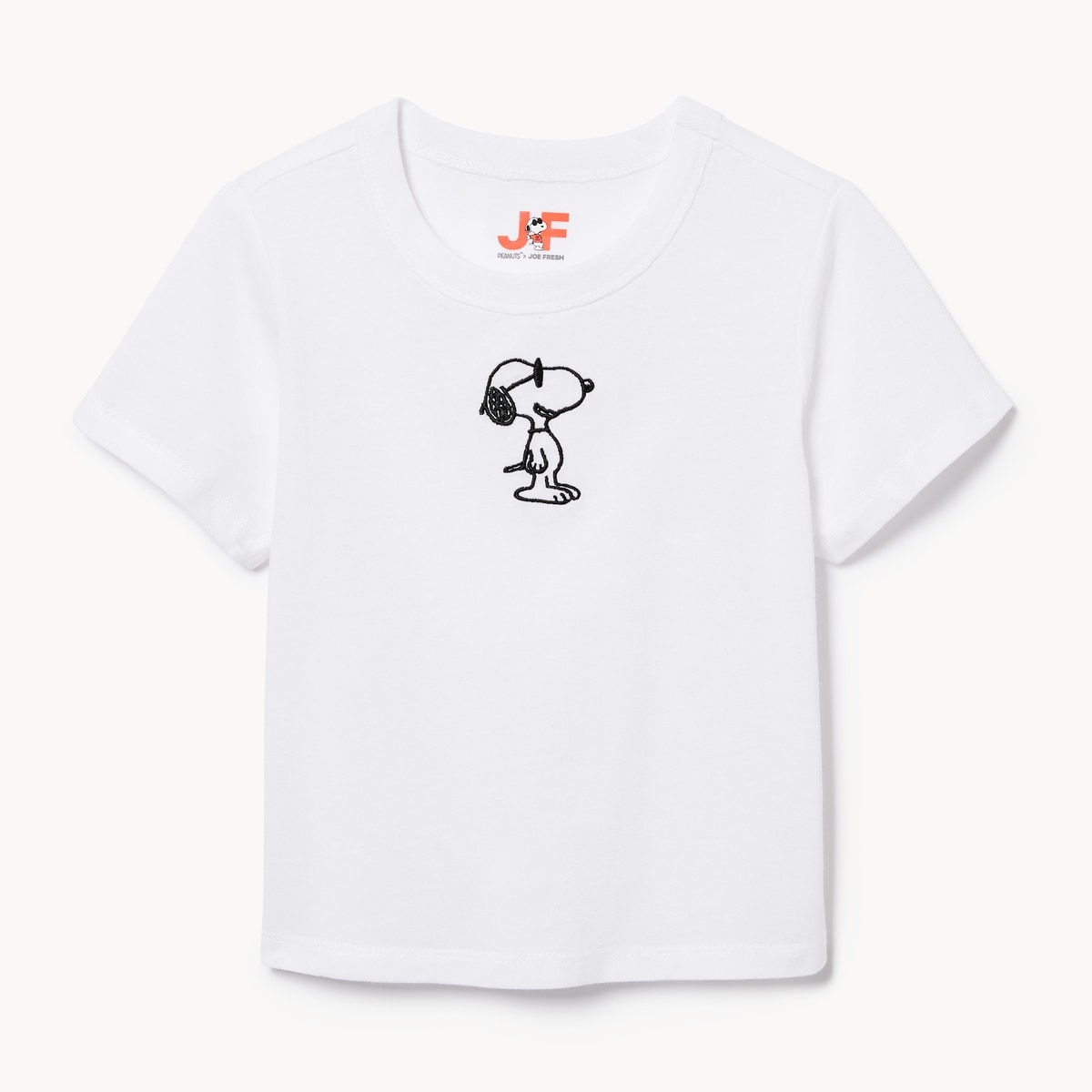 Kid Girls' Peanuts Embroidered Baby Tee