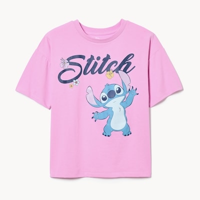 Kid Girls' Disney Stitch Oversized T-Shirt - Purple