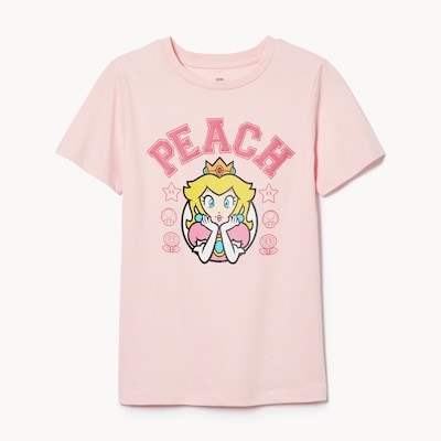 T-shirt Princesse Peach Nintendo pour filles - Rose Pâle