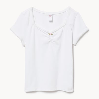 Joe Fresh T-shirt ruché en jersey, préadolescentes 1 ea, 16,00 $/1ch