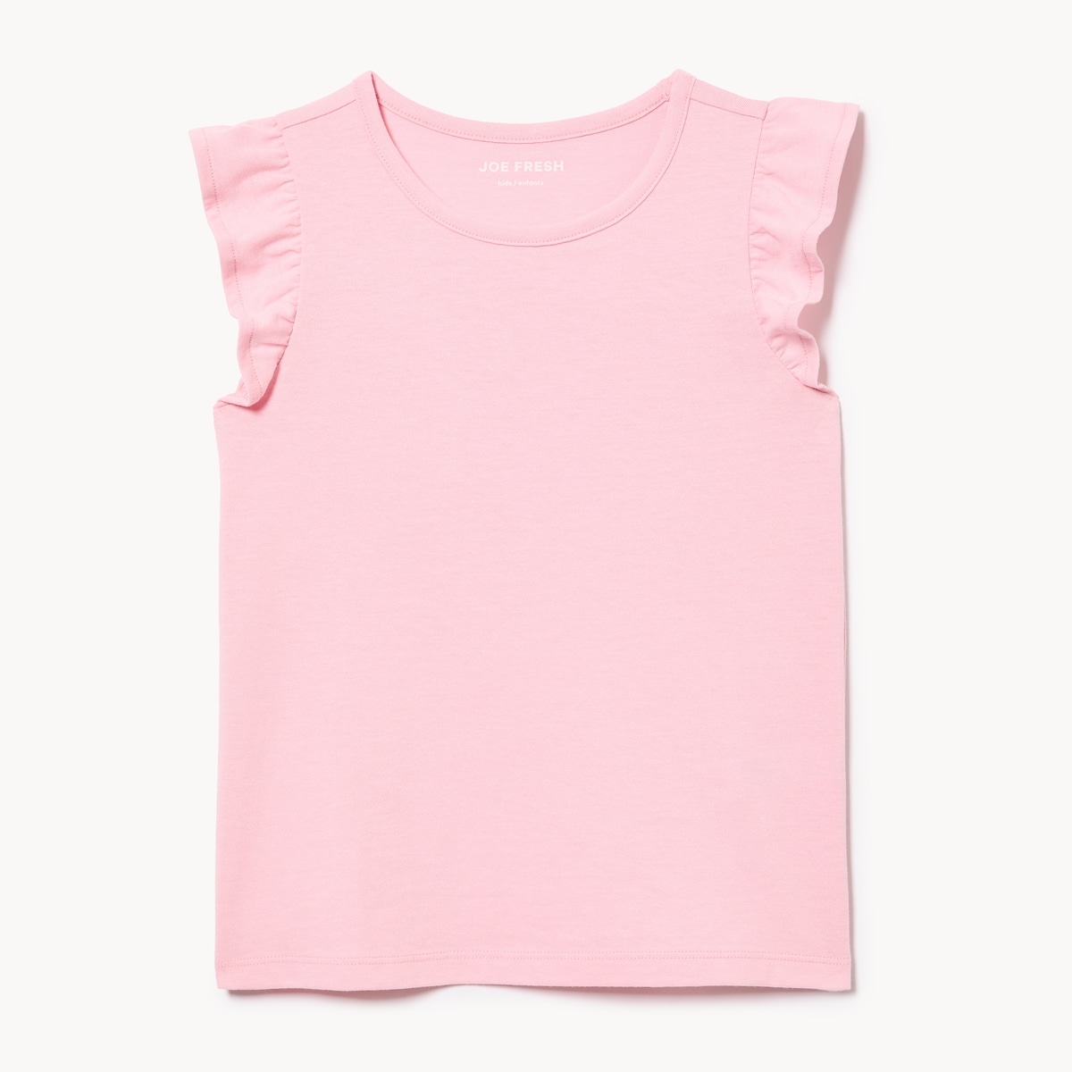 Kid Girls' Fluttered Sleeve Top - Light Pink