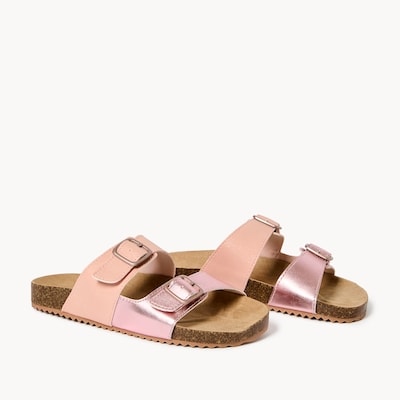 Sandales à boucles doubles pour filles - Rose