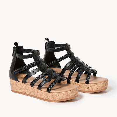 Sandales à brides pour filles - Noir